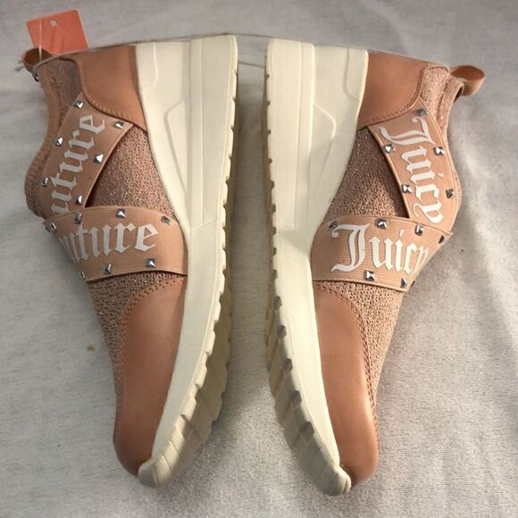 New juicy couture womens mauve and white sneakers shoes size 10 - Picture 3 of 11